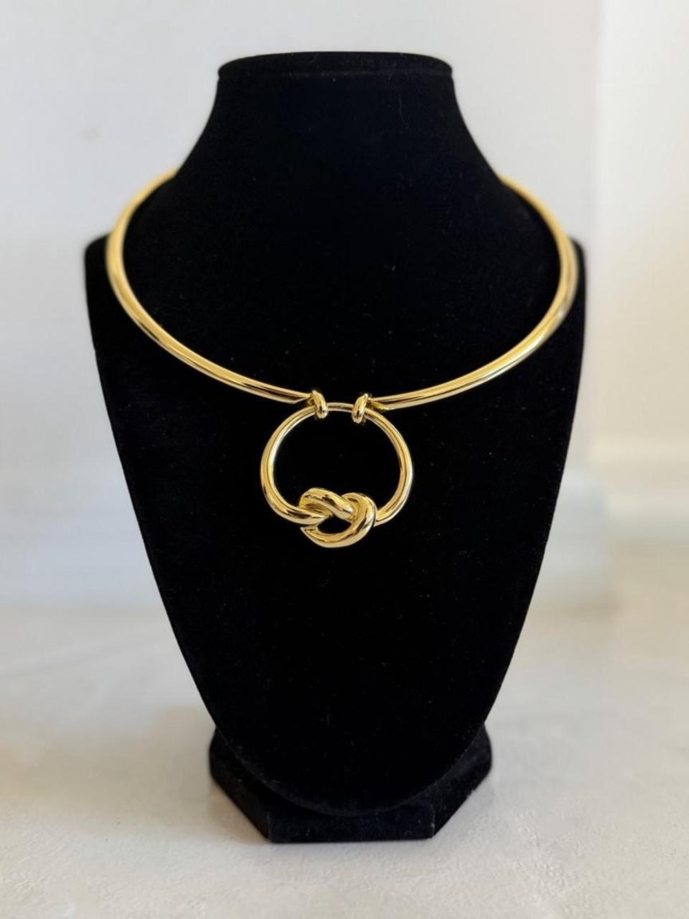 Vintage Gold Knot Collar Necklace - Gold